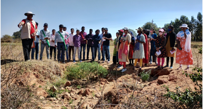 LRI field training soil and water conservation planning Nagenahalli(17.2.2023)